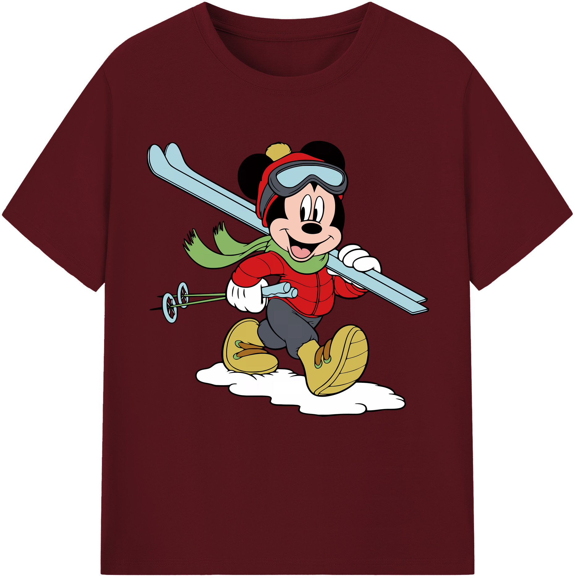 （画像用） ミッキーマウス Mickey Mouse 綿100％半袖Tシャツ（フロントプリント）
